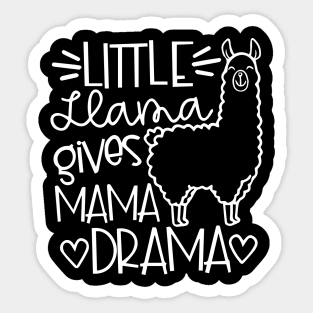 Funny Little Llama Gives Mama Drama Sticker